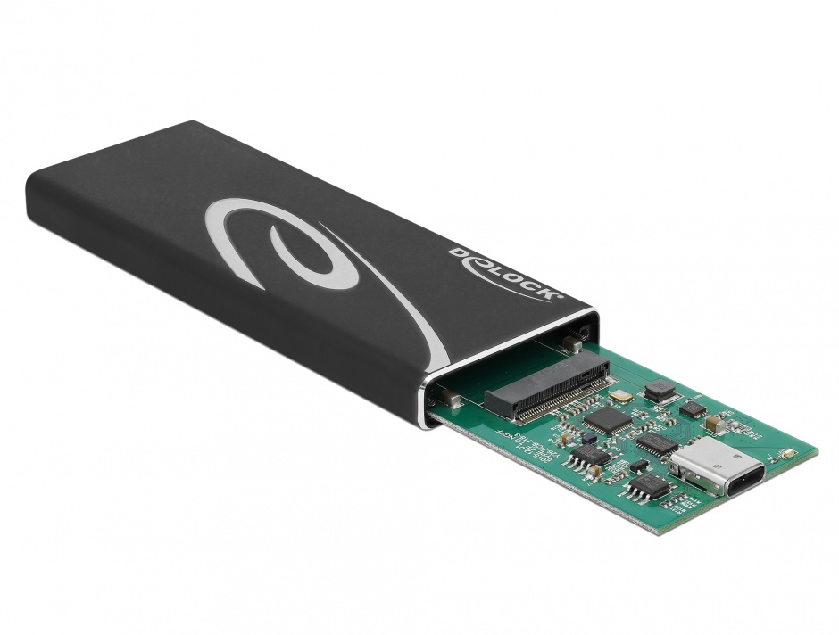 Imagine Rack extern M.2 SSD key B 60 mm la USB 3.1 tip C, Delock 42573