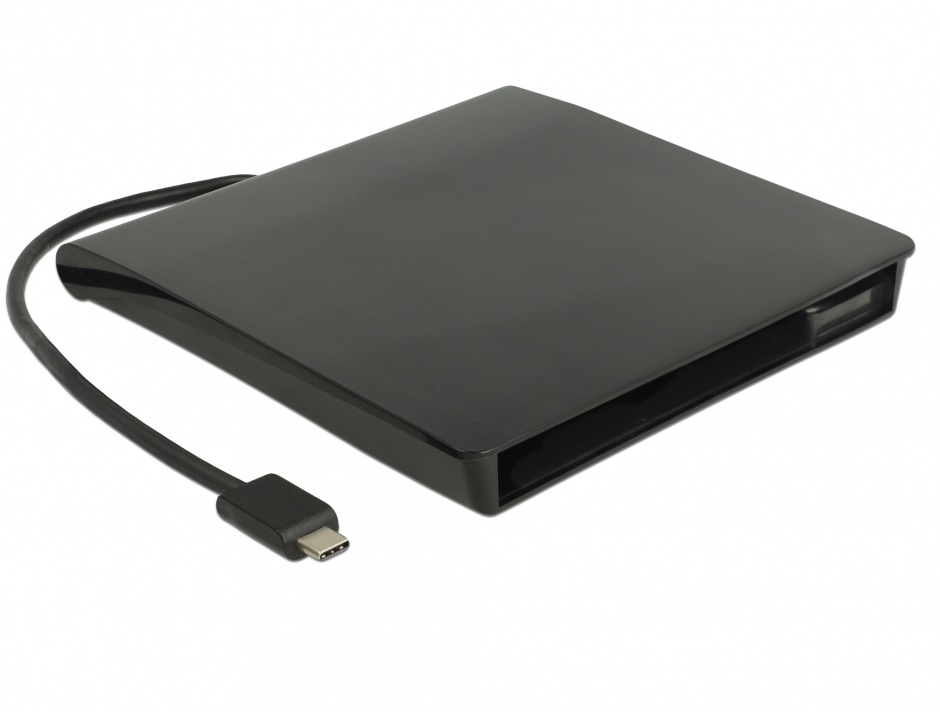 Imagine Rack extern USB-C pentru dispozitive 5.25" Slim SATA 12.7mm Negru, Delock 42601