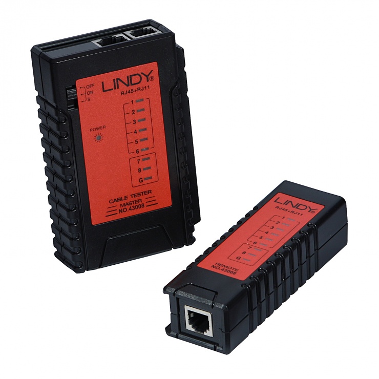 Imagine Tester retea LAN RJ45, RJ11 si RJ12, Lindy L43008