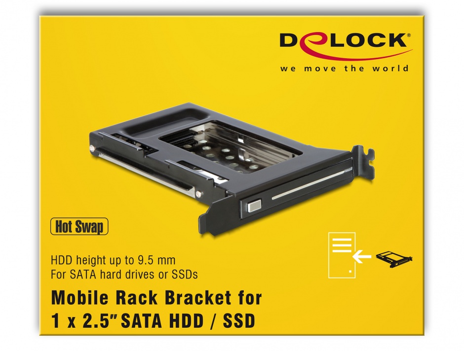 Imagine Rack mobil/bracket pentru HDD SATA 2.5", Delock 47192