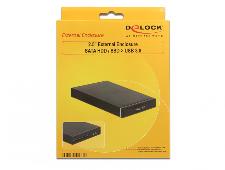 Imagine Rack extern 2.5" pentru SATA HDD / SSD la USB 3.0 (pana la 9.5 mm), Delock 47226