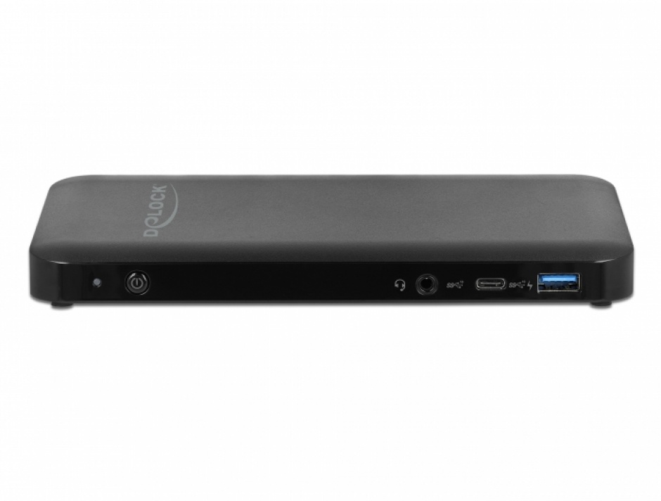 Imagine Docking Station USB-C la HDMI / Displayport v1.4 / USB 3.2 / Gigabit LAN / PD 3.0, Delock 87746