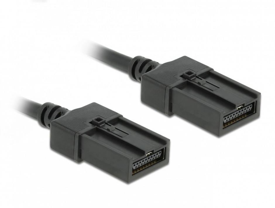 Imagine Cablu automotiv HDMI-E 4K30Hz la HDMI-E T-T 3m Negru, Delock 85289
