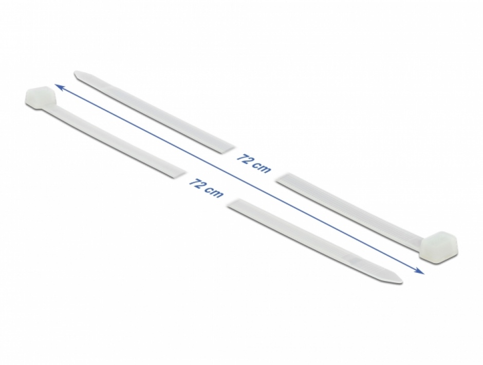 Imagine Set 10 buc bride L 720 x W 8.8 mm Alb, Delock 18999