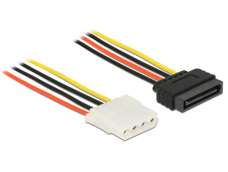 Imagine Cablu de alimentare SATA la Molex T-M 20cm, Delock 60136