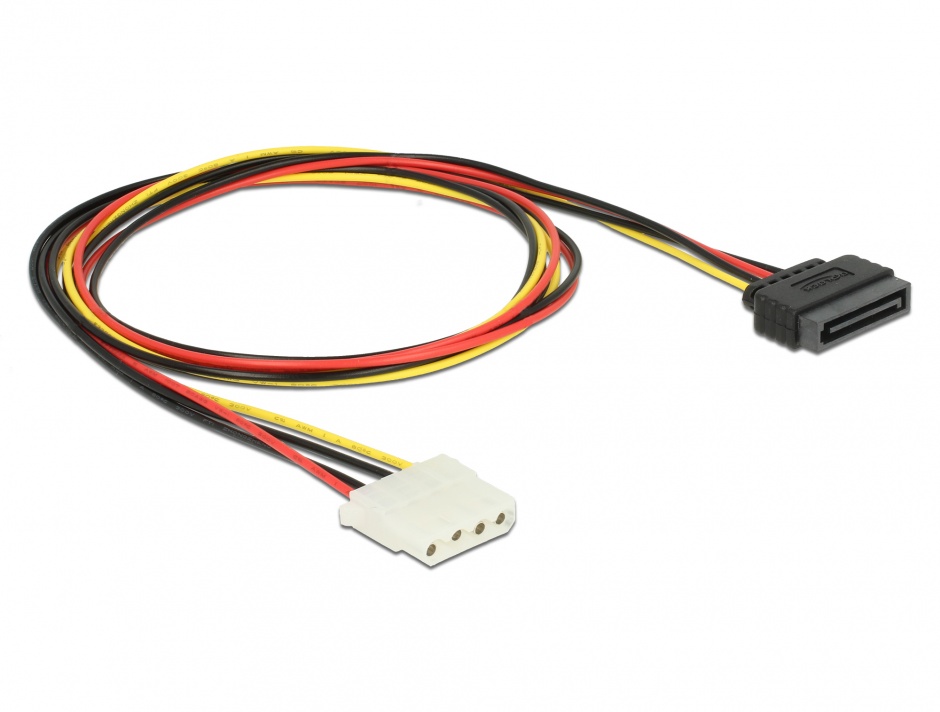 Imagine Cablu de alimentare SATA la Molex T-M 100cm, Delock 60140