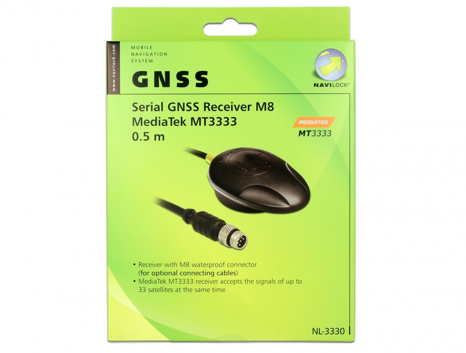 Imagine NL-3330 M8 Serial Multi GNSS Receiver MT3333 0.5m, Navilock 60325