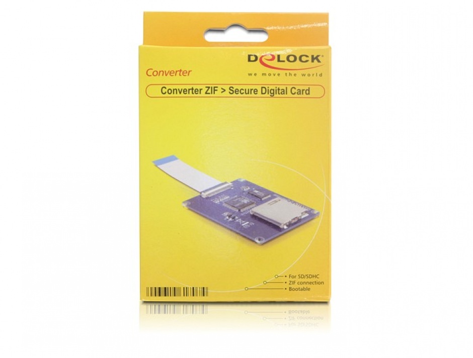 Imagine Convertor ZIF la card Secure Digital, Delock 61707