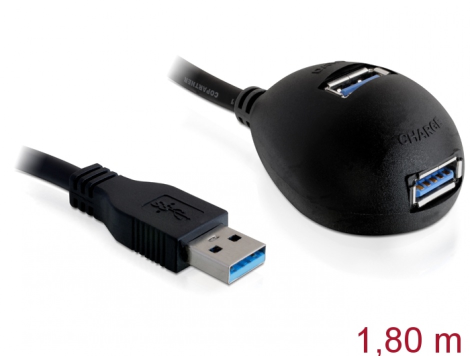 Imagine Cablu USB 3.0 docking 2 porturi 1.8m, Delock 61777