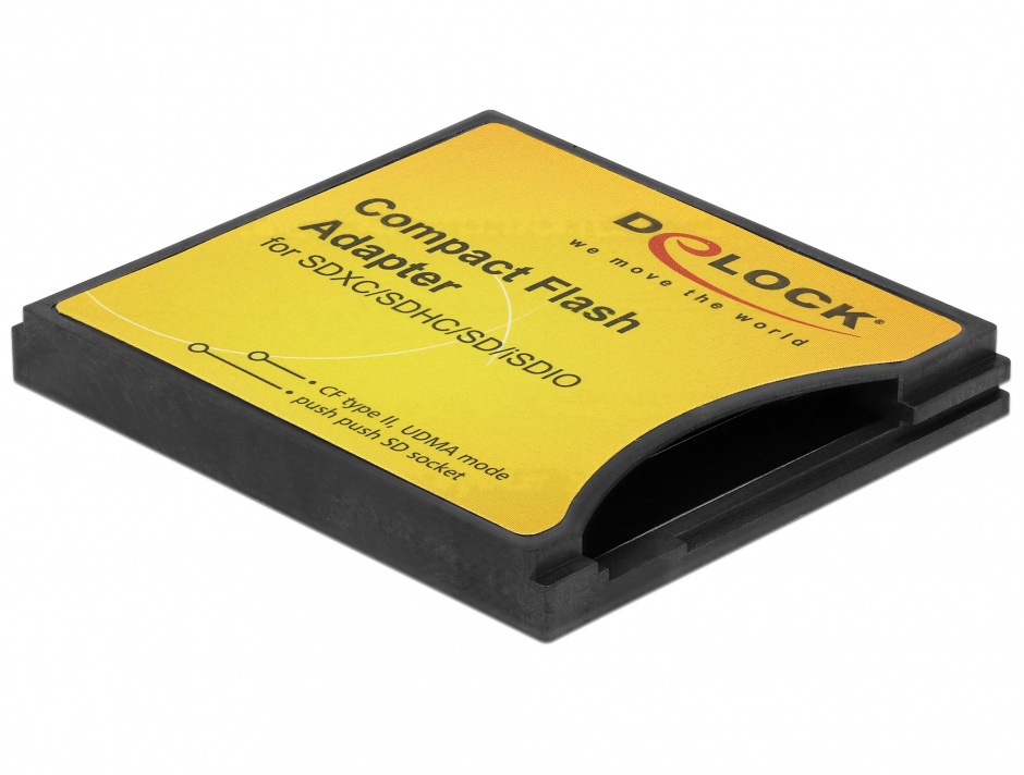 Imagine Adaptor Compact Flash tip II pentru SD, Delock 61796