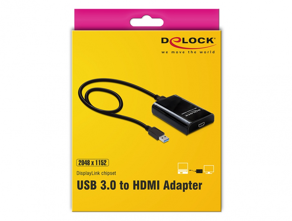 Imagine Adaptor USB 3.0 la HDMI cu sunet, Delock 61943