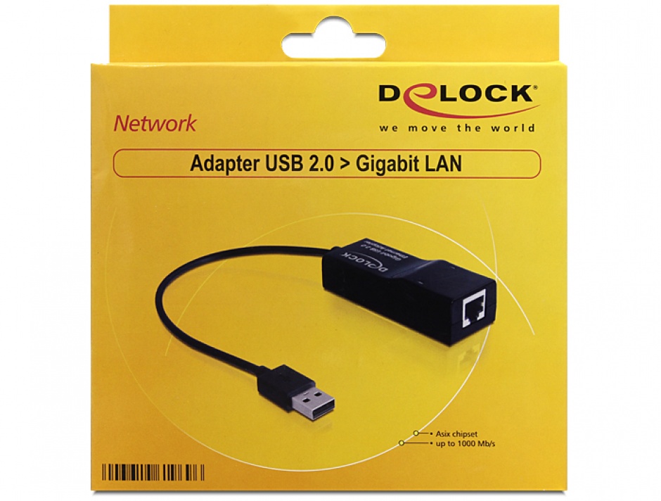 Imagine Placa de retea USB 2.0 la LAN Gigabit, Delock 61969