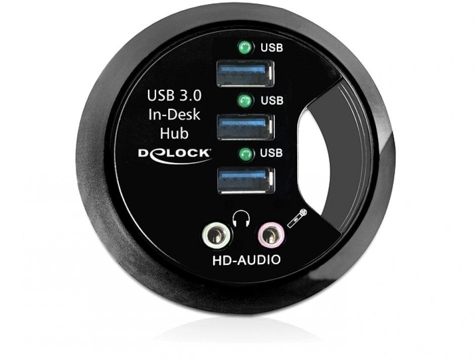 Imagine Hub 3 Porturi USB 3.0 + porturi audio, Delock 61990