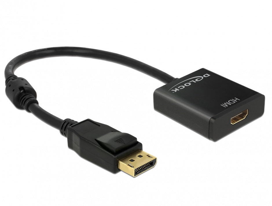 Imagine Adaptor Displayport la HDMI T-M 1.2 4K Activ Negru, Delock 62607
