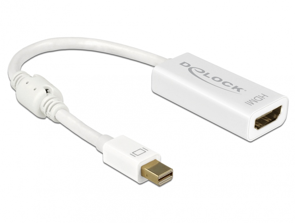 Imagine Adaptor mini Displayport la HDMI T-M 1.2 4K Pasiv Alb, Delock 62614