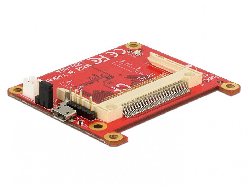 Imagine Convertor Raspberry Pi Micro USB-B la Compact Flash, Delock 62625