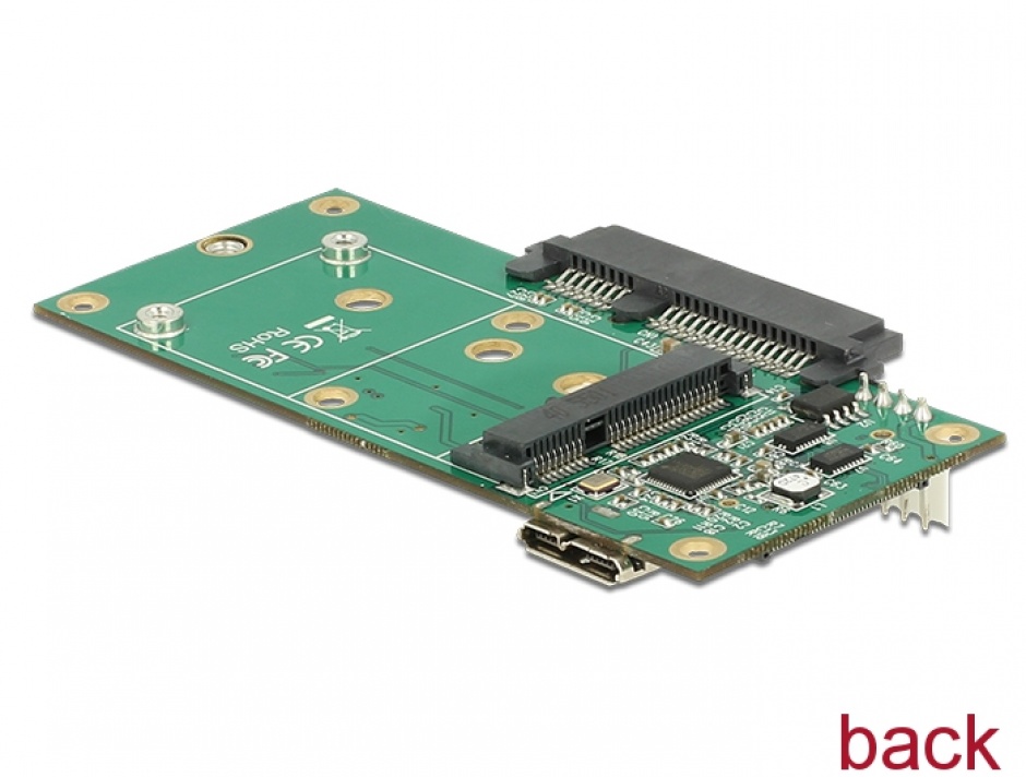 Imagine Convertor micro-B USB 3.1 la 1 x SATA / 1 x M.2 Key B / 1 x mSATA, Delock 62867