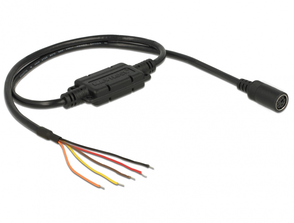 Imagine Cablu MD6 socket serial la 5 fire deschise TTL (5 V) 52cm, Navilock 62884
