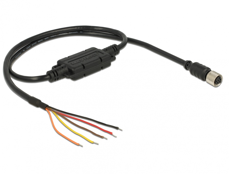 Imagine Cablu M8 waterproof la 5 fire deschise TTL (5 V), Navilock 62892
