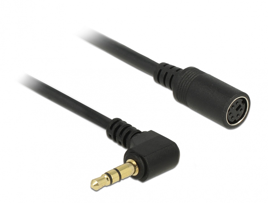 Imagine Cablu MD6 socket serial la jack 3.5 mm 3 pini 90° LVTTL (3.3 V) 52cm, Navilock 62925 