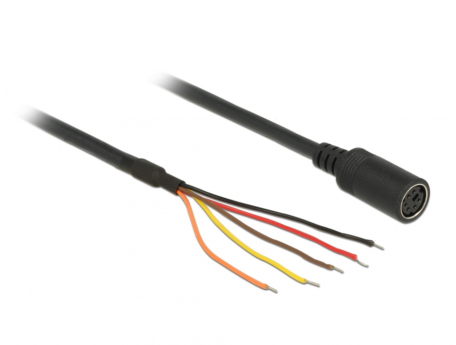 Imagine Cablu MD6 socket serial la 5 fire deschise LVTTL (3.3 V) 52cm, Navilock 62928