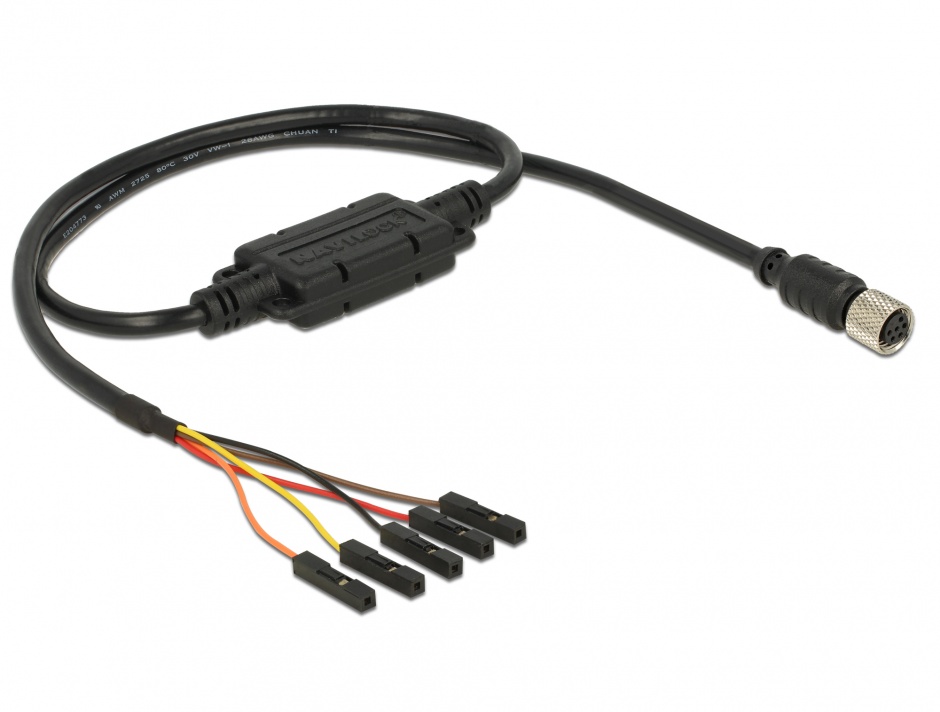 Imagine Cablu M8 waterproof la 5 pini pitch 2.54 mm (3.3 V), Navilock 62939