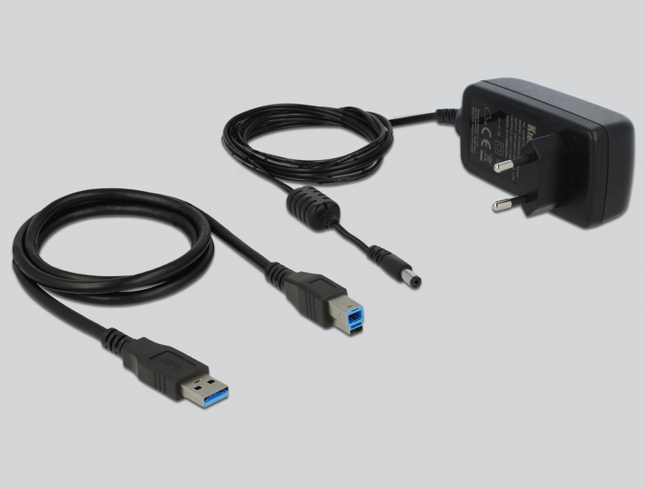 Imagine Dual Docking Station 2 x SATA HDD / SSD la USB 3.0 functie de Clona carcasa metalica, Delock 63991