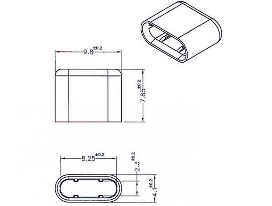 Imagine Protectie impotriva prafului pentru conector USB-C set 10 buc, Delock 64008