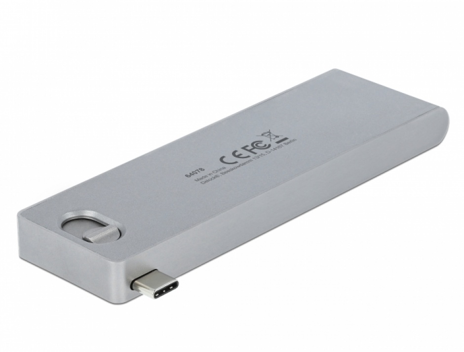 Imagine HUB USB-C la 2 porturi USB 3.1-A + 1 x USB-C + 1 x SD + 1 x micro SD pentru MacBook PD 3.0, Delock 6