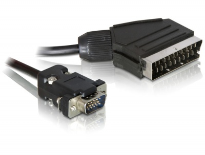 Imagine Cablu Euroscart la VGA, 2M, Delock 65028