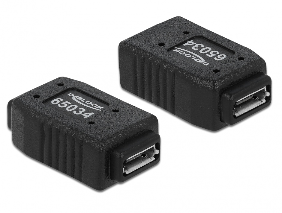 Imagine Adaptor USB micro A+B la USB micro A+B mama M-M, Delock 65034