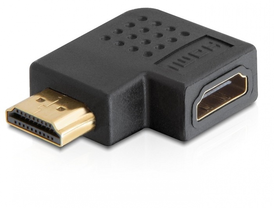 Imagine Adaptor HDMI T - M unghi 90 grade dreapta, Delock 65076