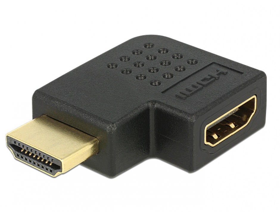 Imagine Adaptor HDMI T-M unghi 90° stanga, Delock 65077