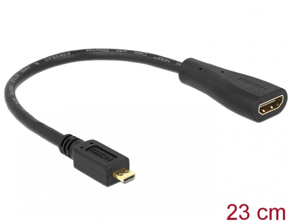 Imagine Adaptor HDMI la micro HDMI-D v1.4  M-T, Delock 65391