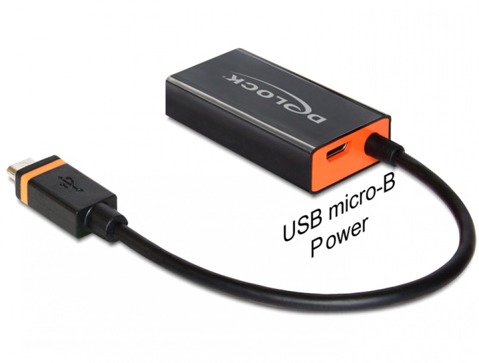 Imagine Adaptor Slimport/MyDP la HDMI + micro USB-B, Delock 65468