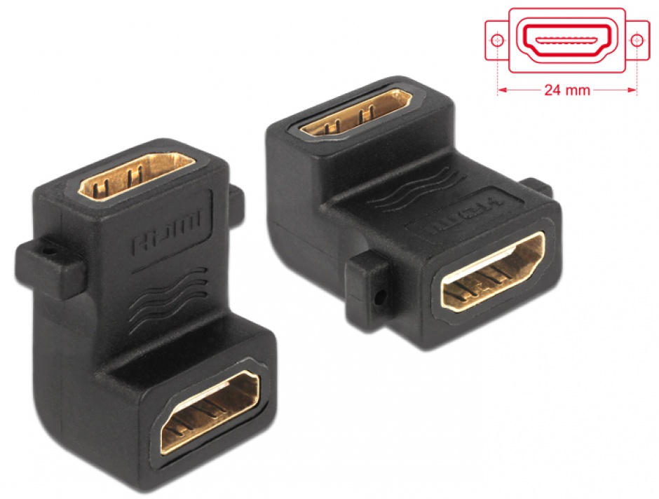 Imagine Adaptor HDMI in unghi M-M, Delock 65510