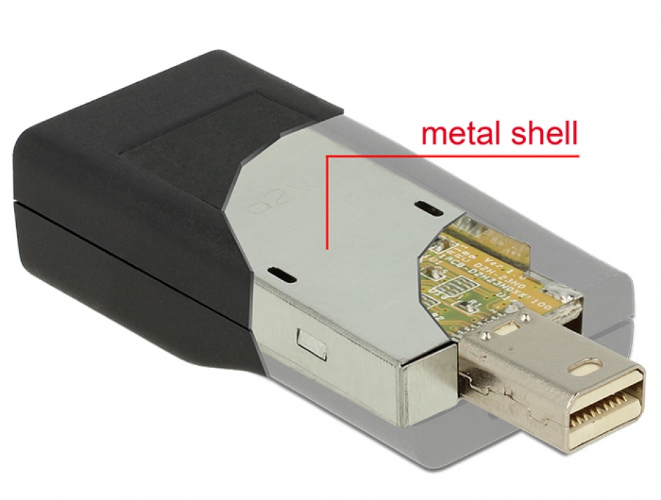 Imagine Adaptor Mini Displayport 1.2 la HDMI T-M 4K Pasiv negru, Delock 65686