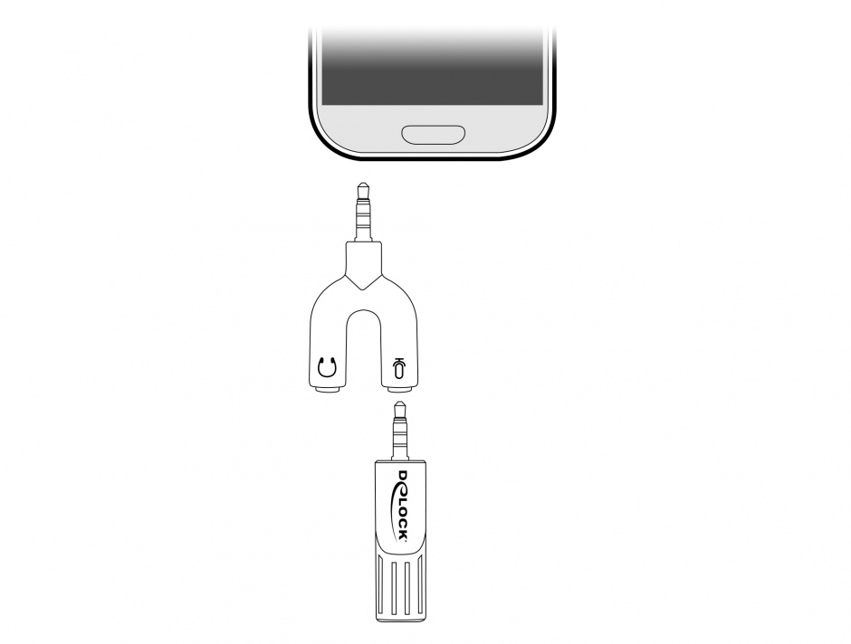 Imagine Microfon Uni-Directional pentru smartphone/tableta jack stereo 3.5mm 4 pini unghi 90 grade negru, De