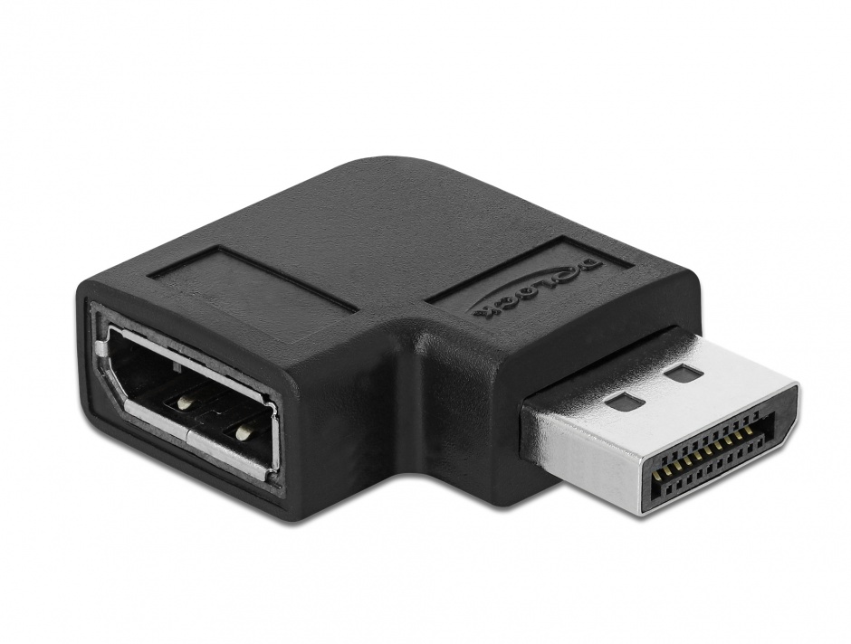 Imagine Adaptor DisplayPort v1.4 8K60Hz T-M unghi 90 grade dreapta, Delock 66297