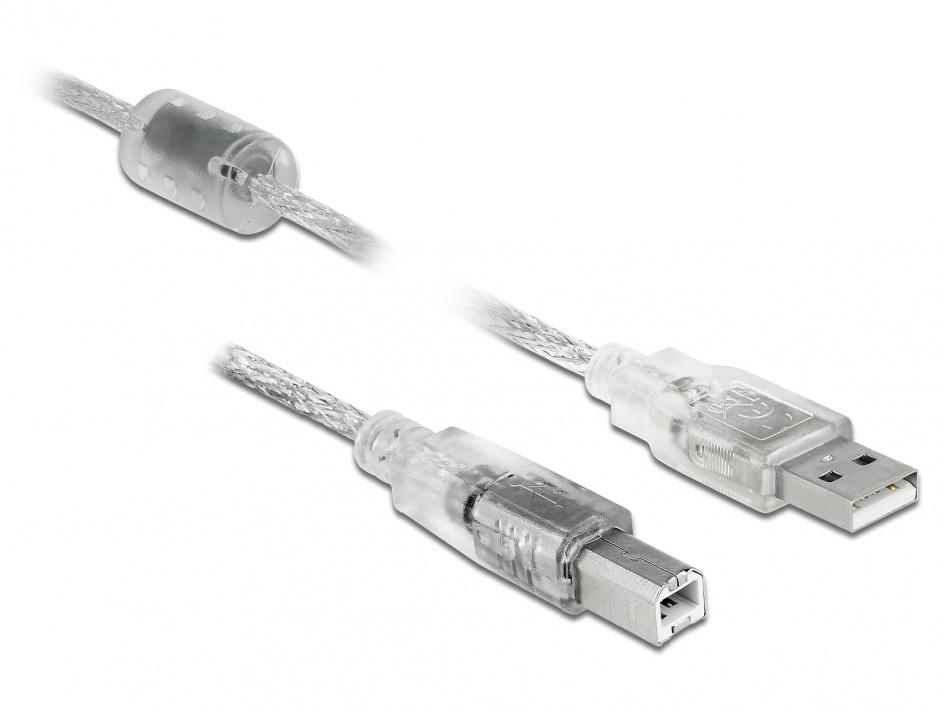 Imagine Cablu USB 2.0 A-B upstream T-T 0.5m, Delock 82057
