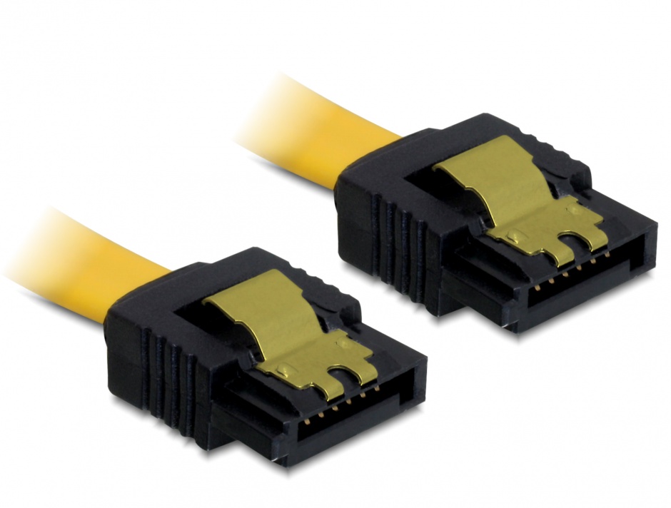 Imagine Cablu SATA II 3 Gb/s drept cu fixare, 30 cm, Delock 82473