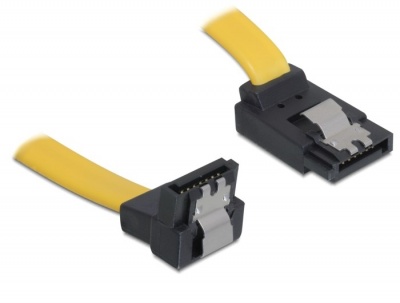 Imagine Cablu SATA angled cu fixare, 0.5M, Delock 82489