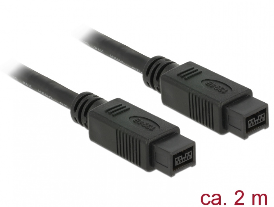 Imagine Cablu Firewire IEEE1394 9 pini la 9 pini 2m, Delock 82599