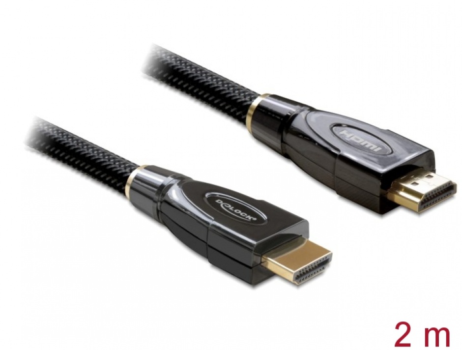 Imagine Cablu HDMI Premium 4K@30Hz T-T 2m, Delock 82737