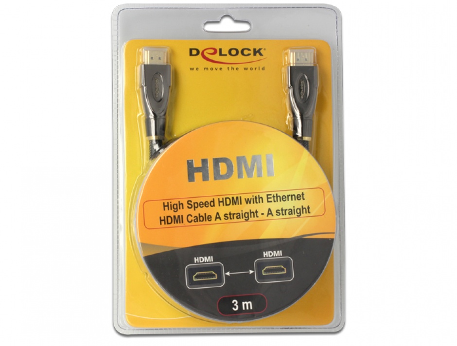 Imagine Cablu HDMI Premium 4K 19T-19T 3m, Delock 82738