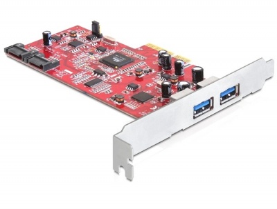 Imagine Placa PCI Express 2 X USB 3.0 - 2 X SATA III, Delock 89299