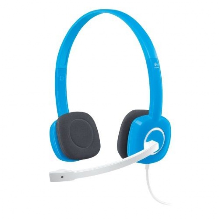 Imagine Casti Logitech H150 cu microfon, Sky Blue 981-000368