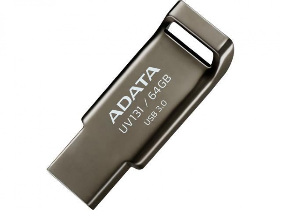 Imagine Stick USB 3.0 64GB ADATA UV131 Aliaj zinc Grey crom