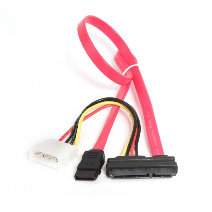 Imagine Cablu SATA 22 pini la 7 pini + alimentare Molex, Gembird CC-SATA-C1