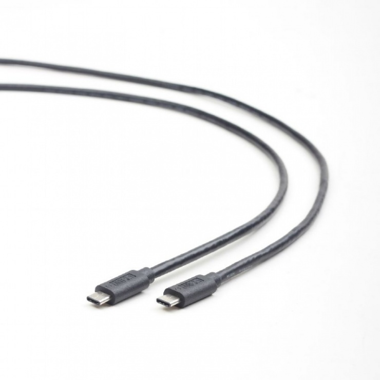 Imagine Cablu USB 3.1 tip C PD (Power Delivery) T-T 1.5m Negru, Gembird CCP-USB3.1-CMCM-5